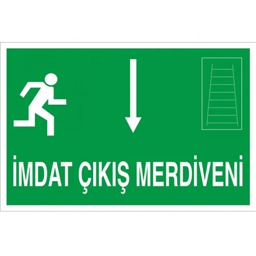 İmdat Çıkış Merdiveni Alt Taraf Tabelası